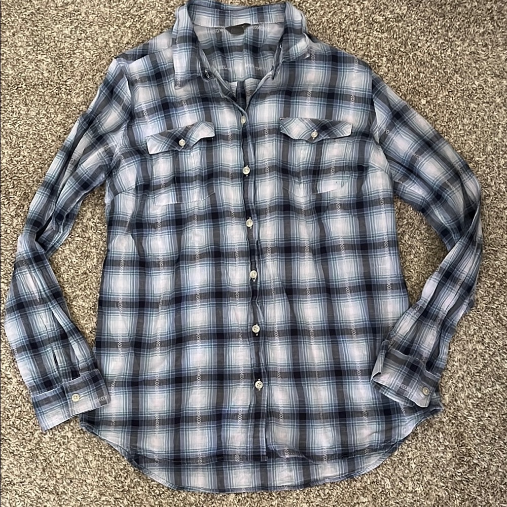 Women’s Eddie Bauer Blue Plaid Shirt